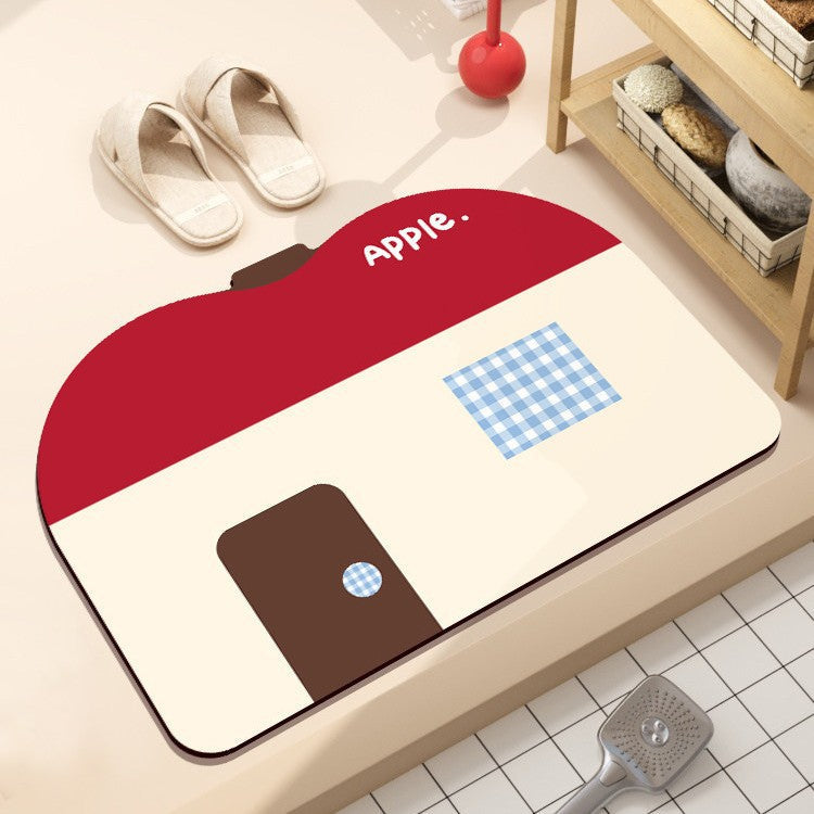 Playful Hamburger-Themed Bath Mat