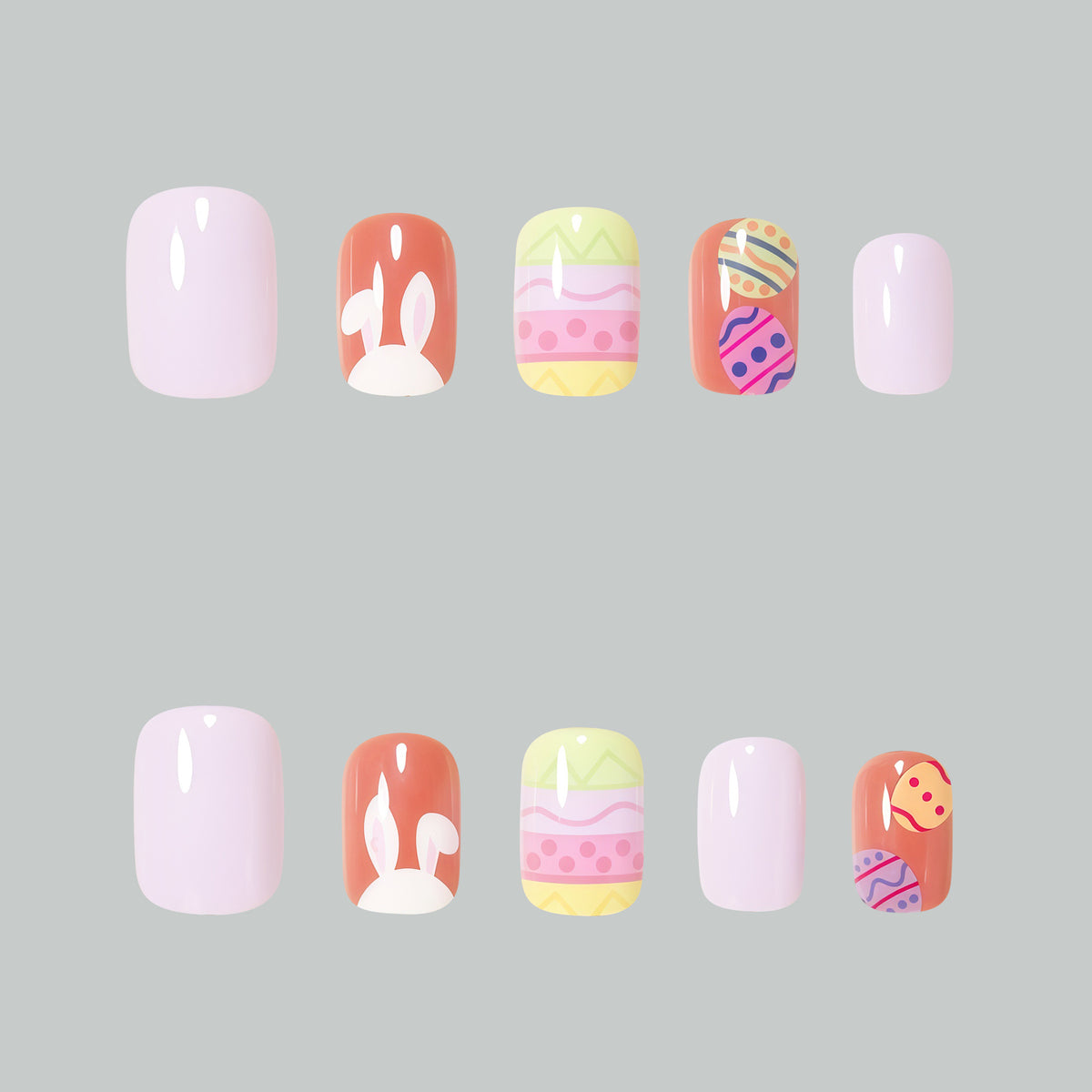 Decorative Easter-Themed Press-On Nail Art Acalora