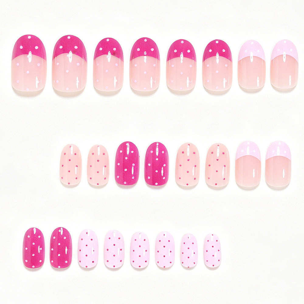 Artistic Polka Dot Press-On Nail Set Acalora