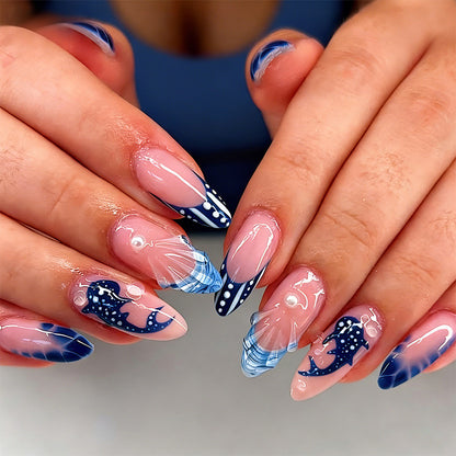 Creative Nail Art Set with Maritime Dolphin Design Acalora