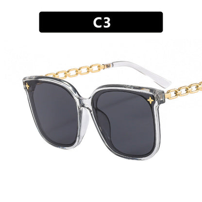 Women's oversized sunglasses with fashionable chain detail Karnz