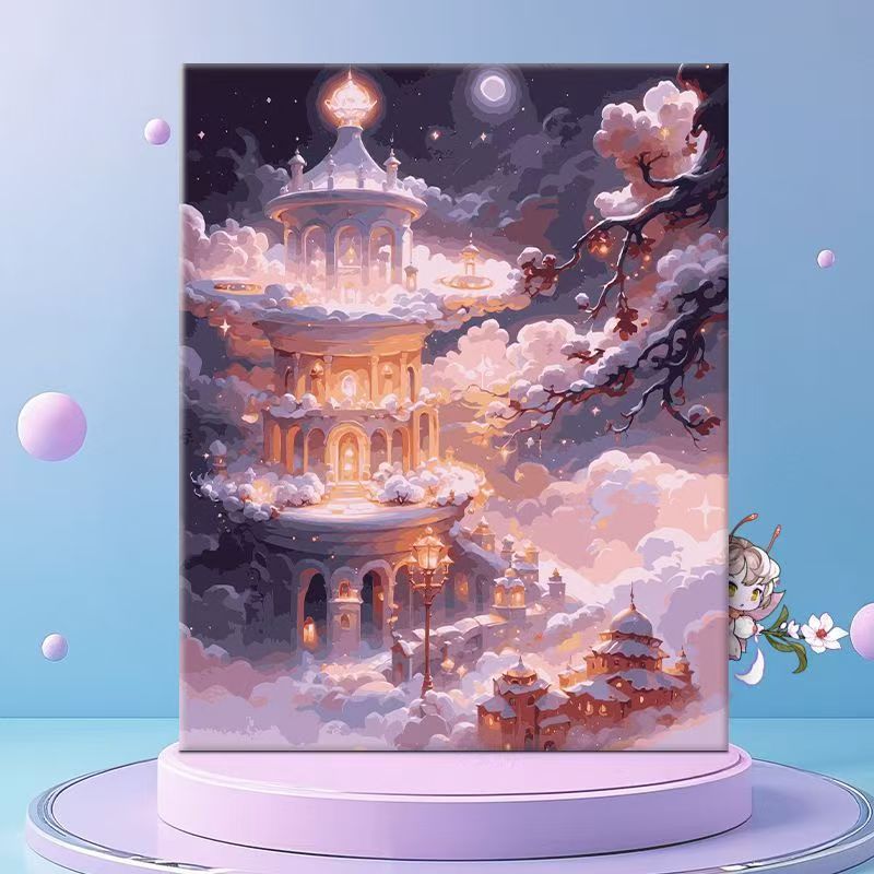 Whimsical Floral Fantasy Canvas Wall Art