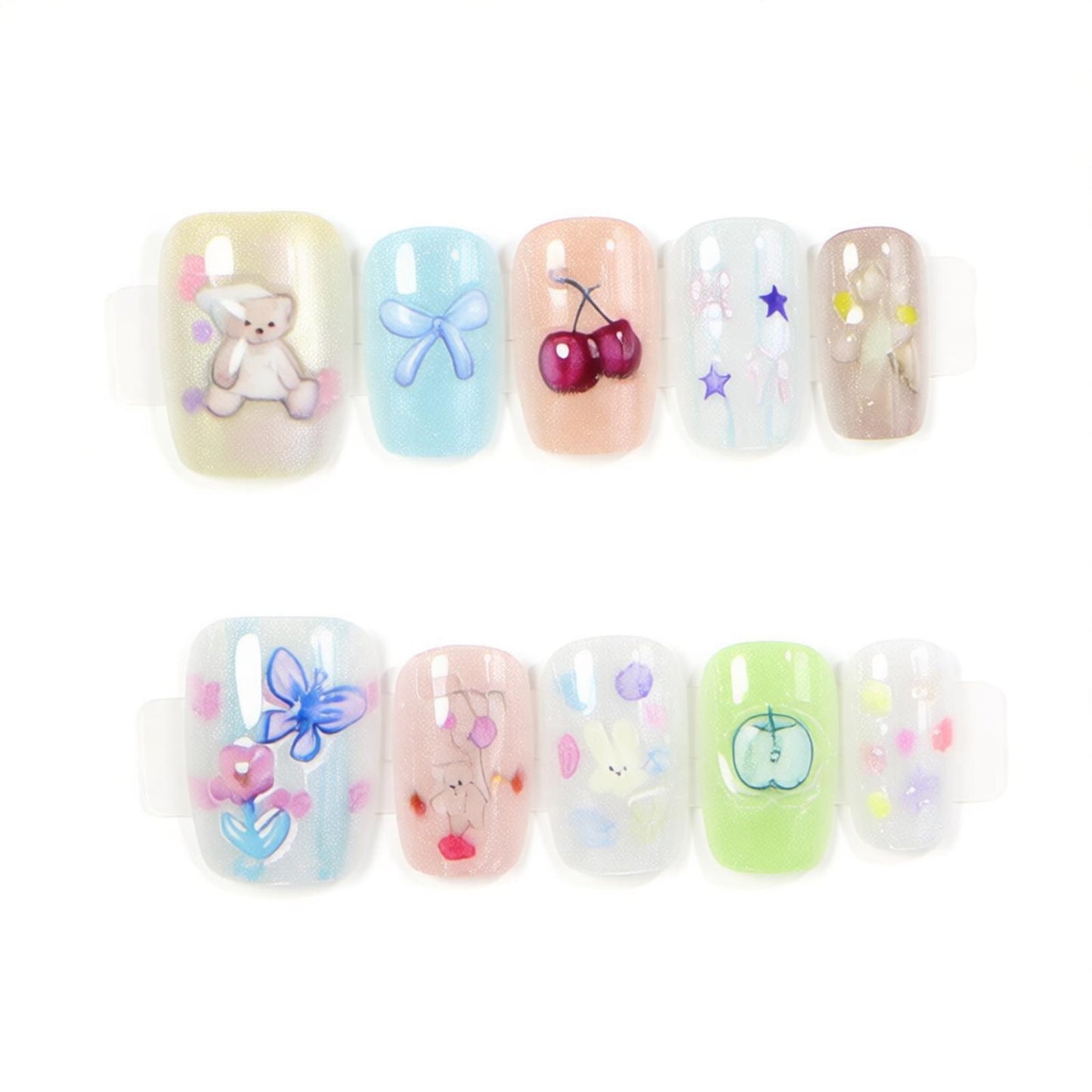 Creative Character-Themed Press-On Nail Art Set Acalora