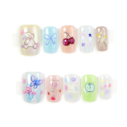 Creative Character-Themed Press-On Nail Art Set Acalora