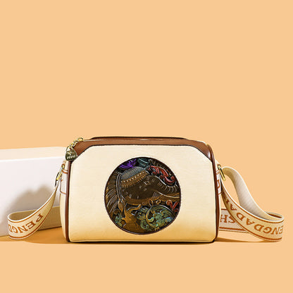 Vintage-Inspired Leather Crossbody Bag Acalora