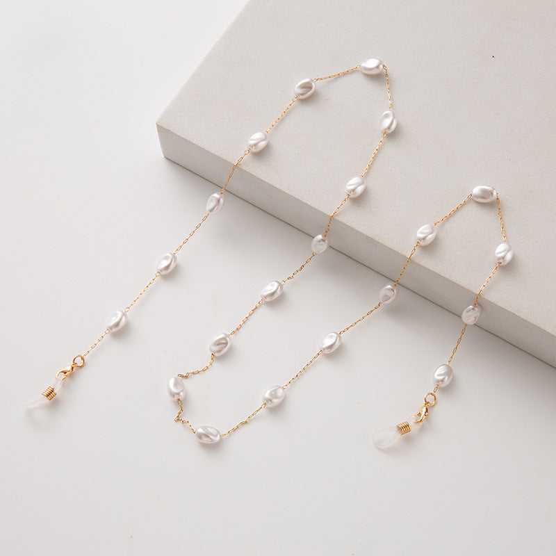 Pearl-Accented Eyewear Chain Acalora