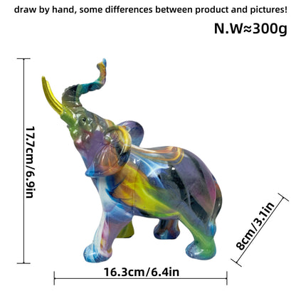 Creative elephant figurine with colorful design Acalora