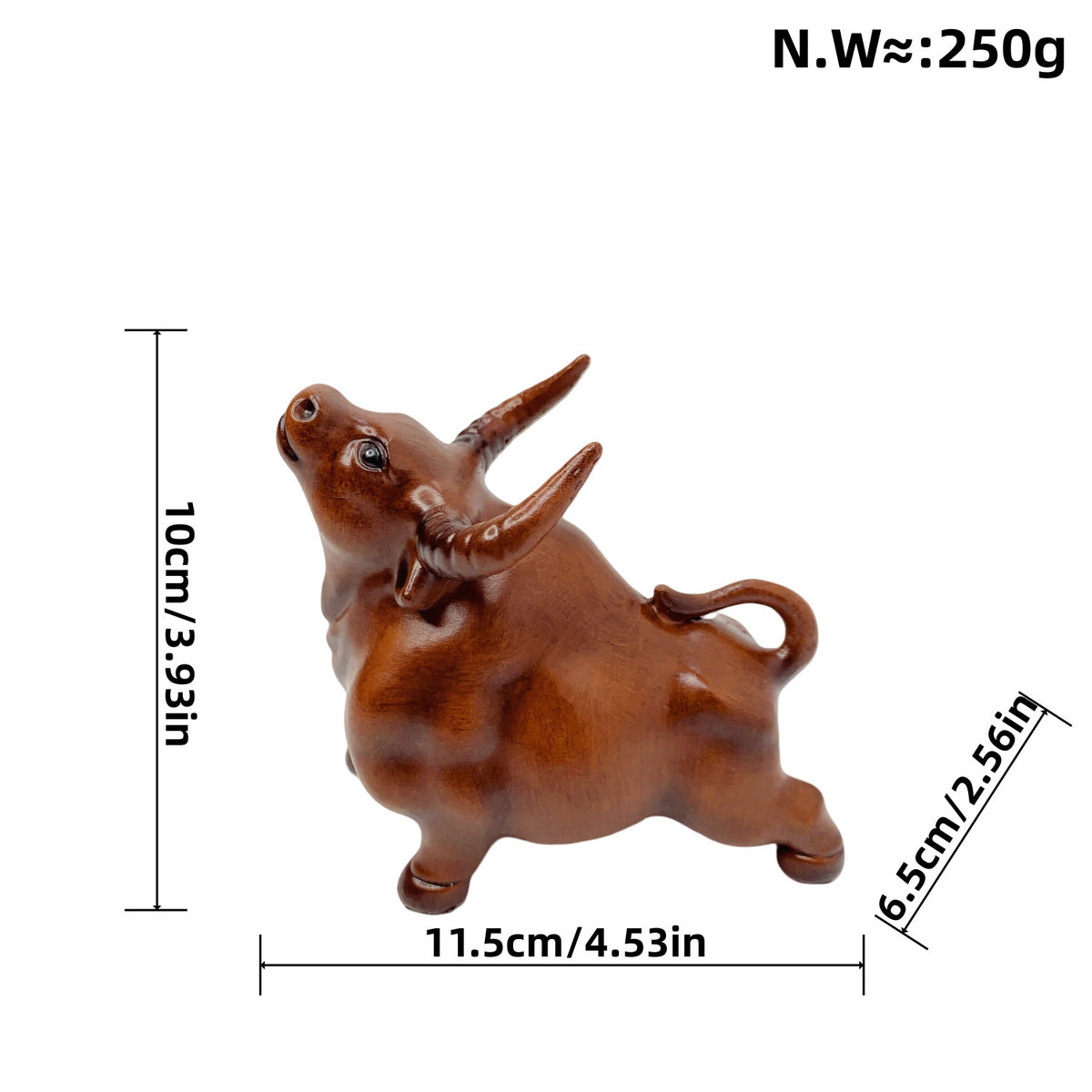 Decorative bull figure made of high-quality resin Acalora