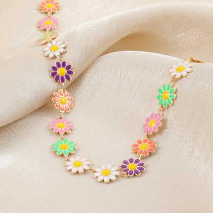 Floral Charm Statement Necklace Acalora
