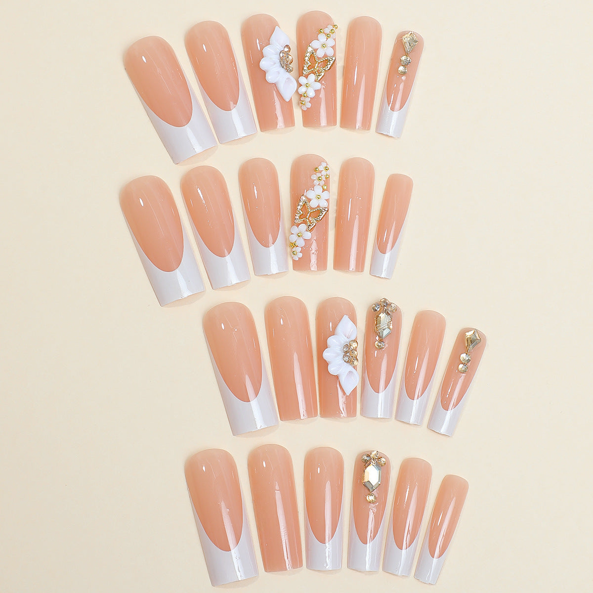 Elegant Decorative Press-On Nail Art Kit Acalora