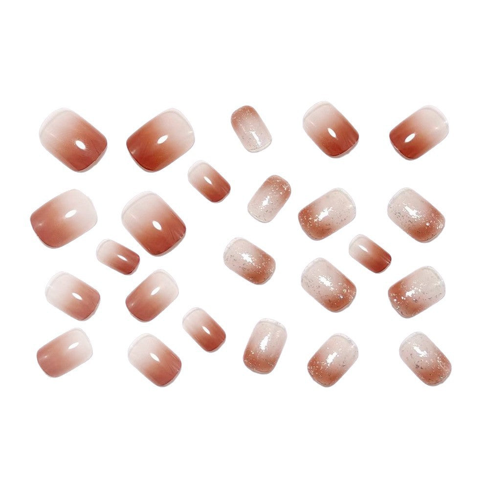 Art nails with delicate gradient colors and glitter effects Acalora