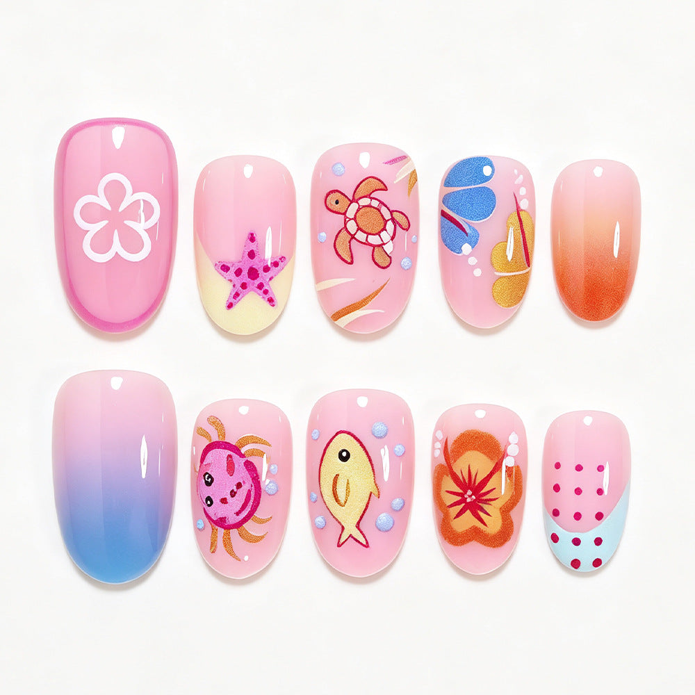 Whimsical Ocean Animal Nail Art Set Acalora