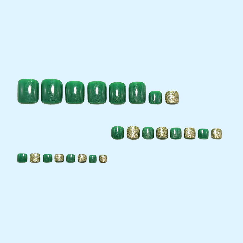 Fake nail set with sparkling glitter accents Acalora