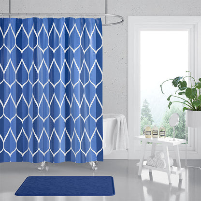 Contemporary Diamond Pattern Shower Curtain