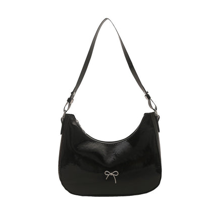 Premium Glossy Faux Leather Hobo Bag Acalora