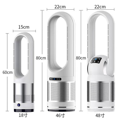 Cooling bladeless tower fan and HEPA air purifier with quiet DC motor Bowlift