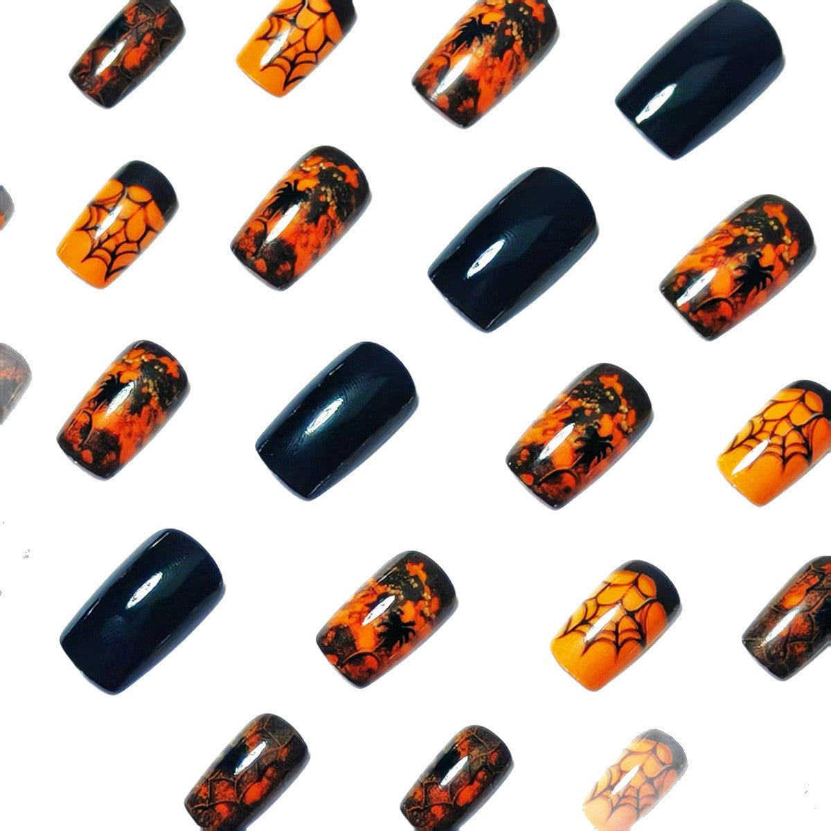 Halloween-Themed Spider Web Nail Art Acalora