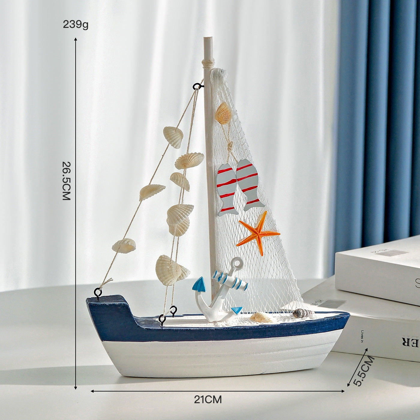 Nautical Anchor Wall Shelf Unit