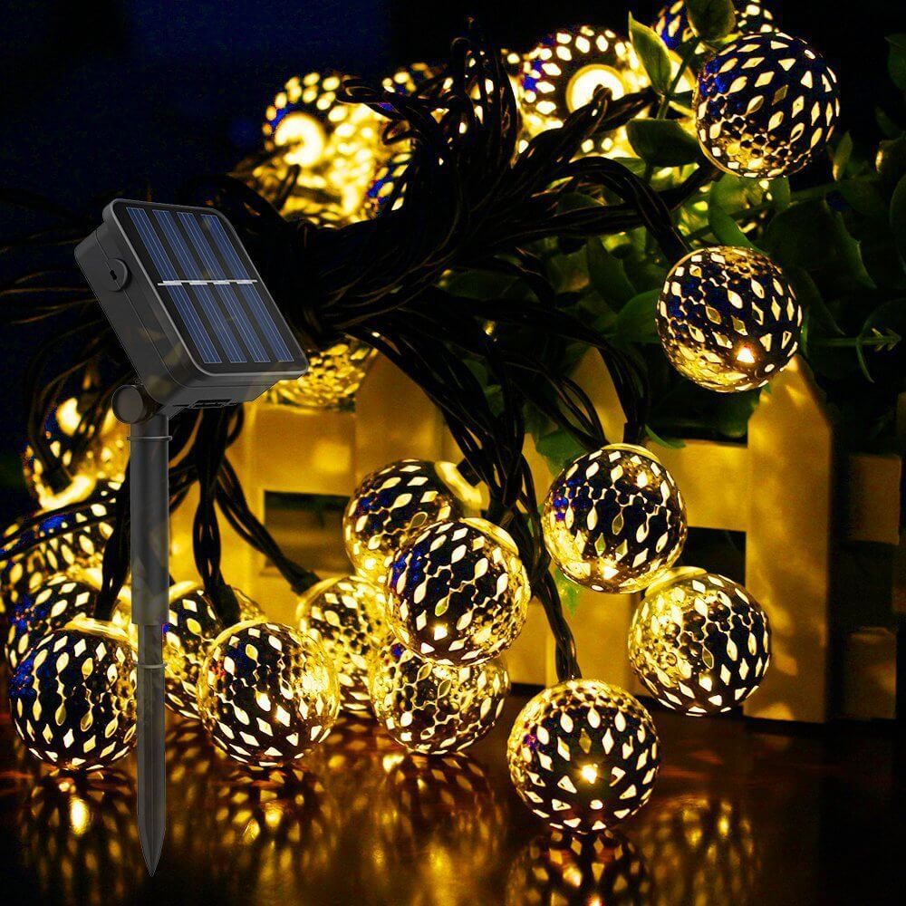 Skanto | Sunny Light Balls Moroccan Balls Colorful LED Christmas Lights Iron Balls Decoration Outdoor String Lights