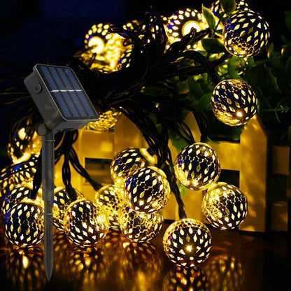 Skanto | Sunny Light Balls Moroccan Balls Colorful LED Christmas Lights Iron Balls Decoration Outdoor String Lights