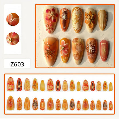 Artificial nails with elegant floral design Acalora