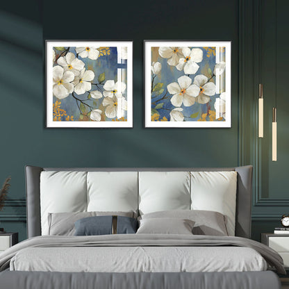 Flower inspired framed artwork set
