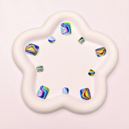 Abstract Marble Pattern Nail Art Acalora