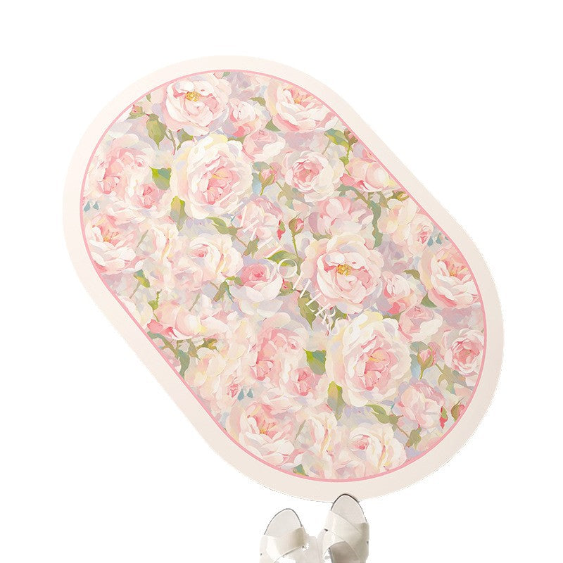 Decorative Floral Bath Mat