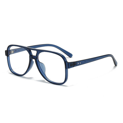 Men's Oversized Transparent Square Glasses Bowlift