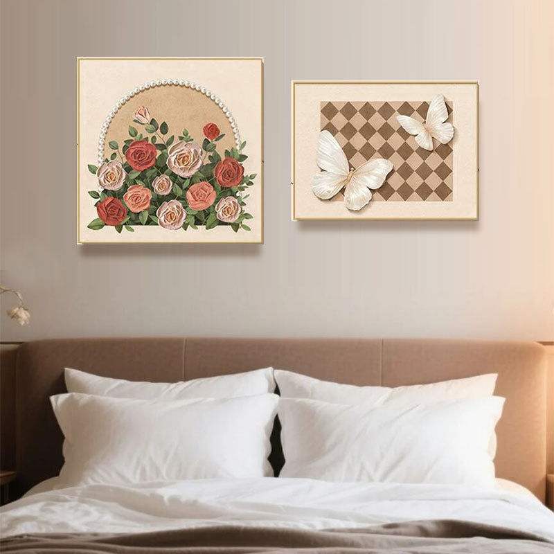 Elegant Floral Relief Wall Decor