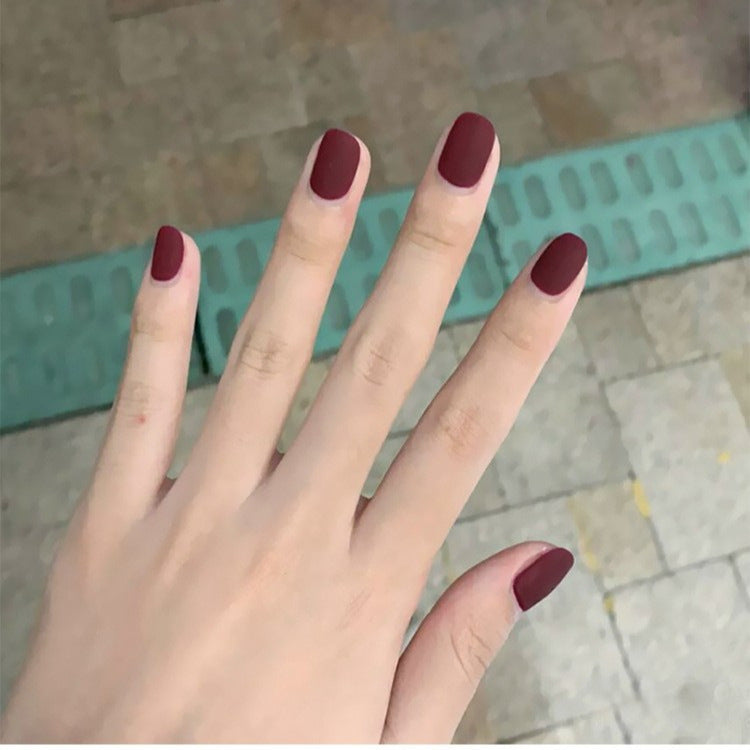 Matte Finish Press-On Nail Set Acalora 178815*10mm0162