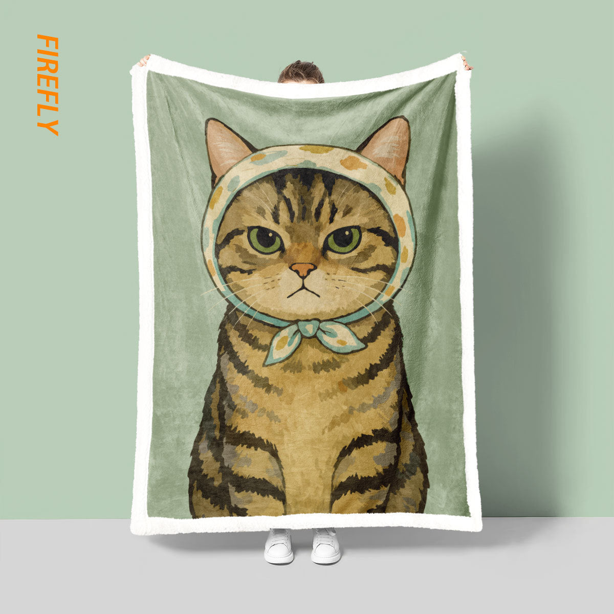 Unisex Fun Cartoon Cat Blanket