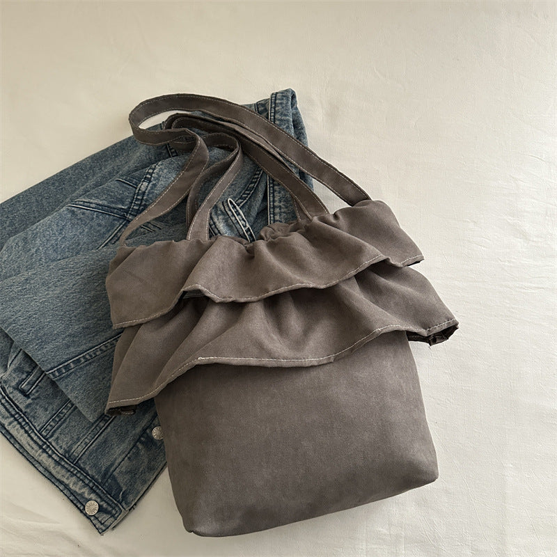 Chic Ruffled Tote Bag Acalora