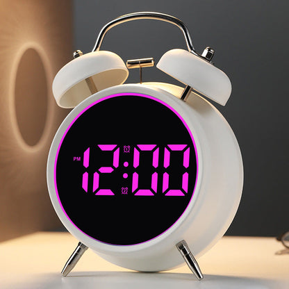 Digital alarm clock with alarm and temperature display