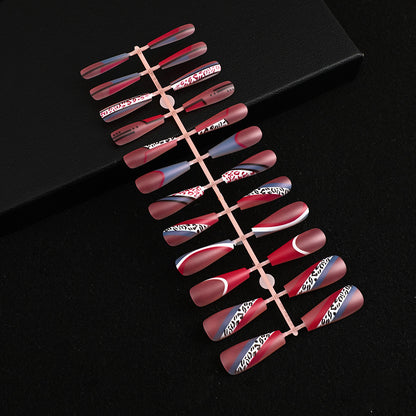 Trendy artificial nails with leopard print Acalora