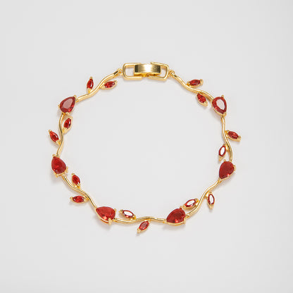 Elegant Floral Design Statement Bracelet Acalora