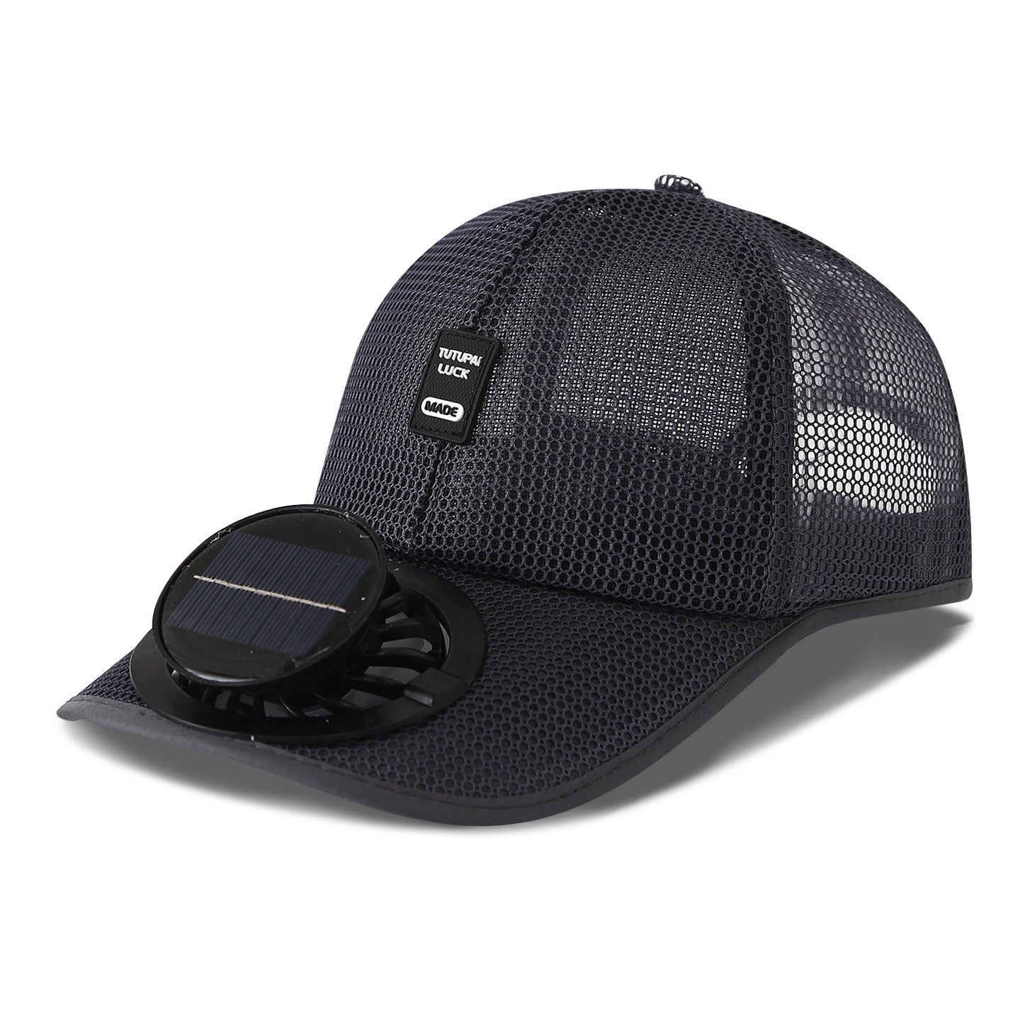 solar-powered mesh baseball cap with removable front fan Bowlift