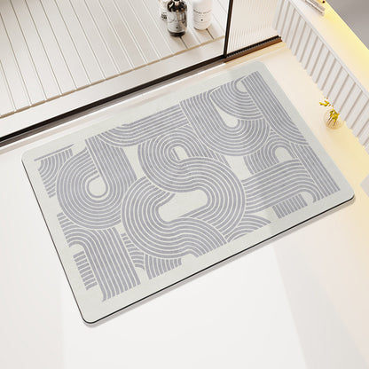 Abstract Geometric Pattern Bath Mat Acalora