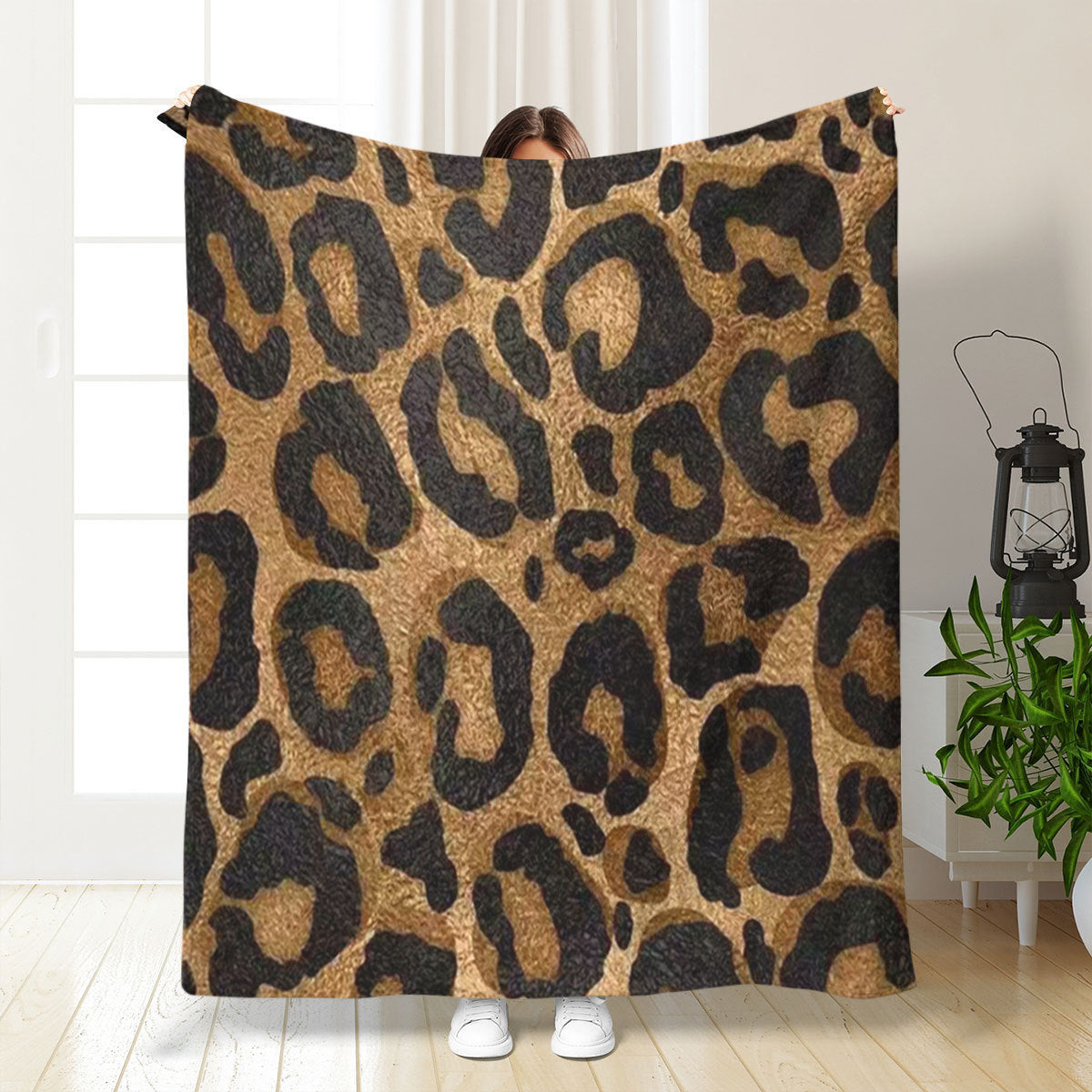 Artistic Leopard Print Throw Blanket