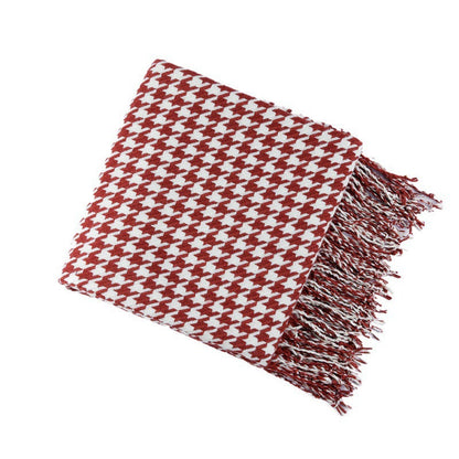 Stylish Houndstooth Pattern Throw Blanket