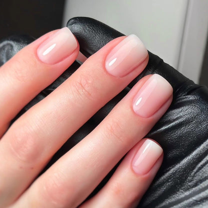 Artificial nails in elegant French tip design Acalora