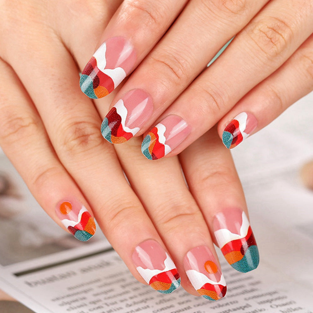 Artistic Nail Tips with Modern Gradient Color Acalora