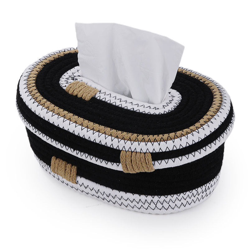 Elegant storage basket made of woven natural material Acalora