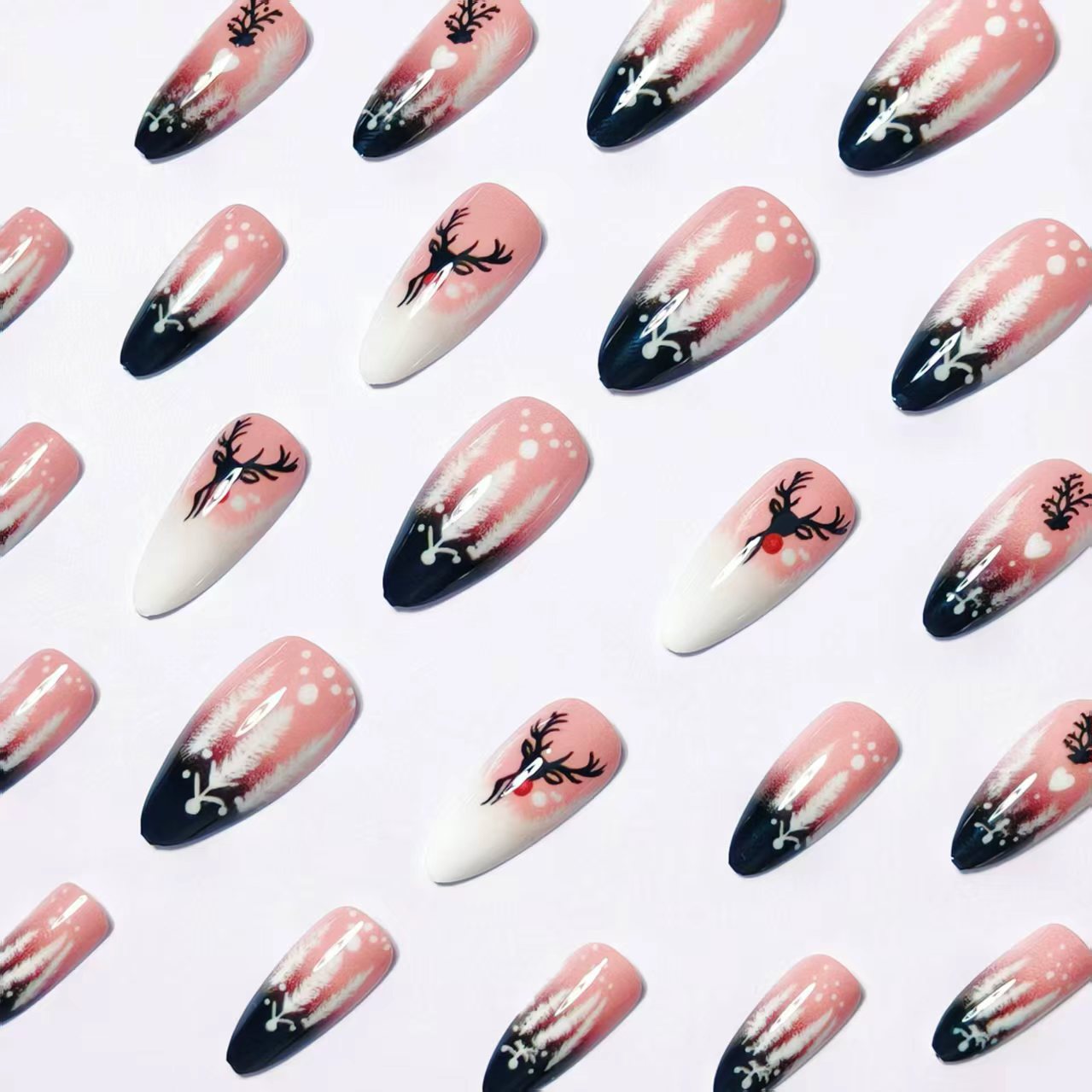 Festive Winter-Themed Nail Art Acalora