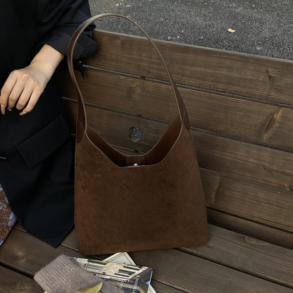 Suede Hobo Handbag Acalora