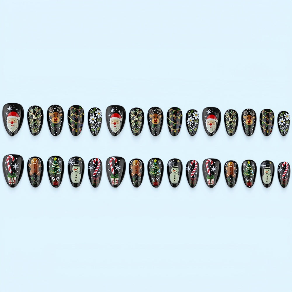 Artificial Nail Set with Christmas Motifs Acalora