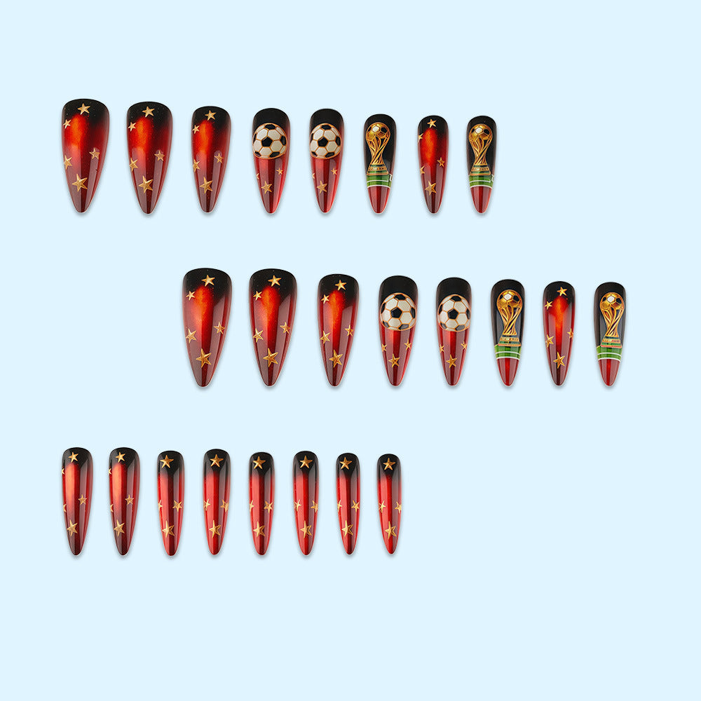 Artifical nails in football World Cup design Acalora