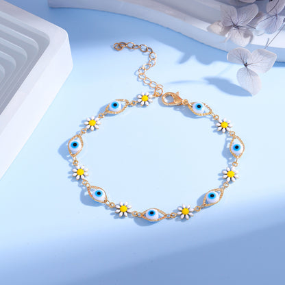 Eye Charm and Daisy Bracelet Acalora