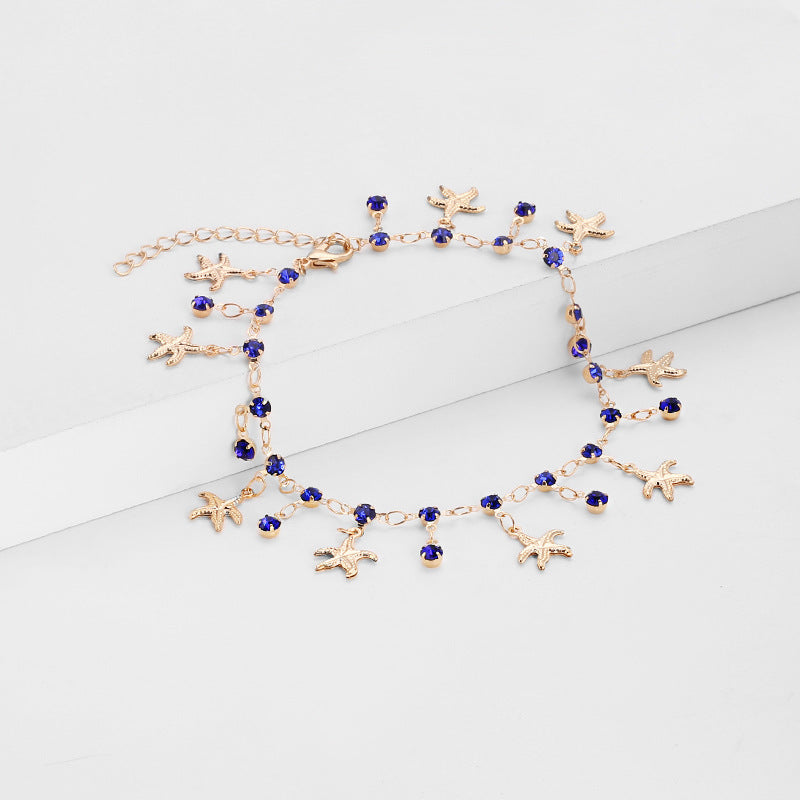 Starfish Charm Anklet Acalora