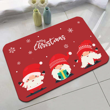 Festive Holiday-Themed Bath Mat